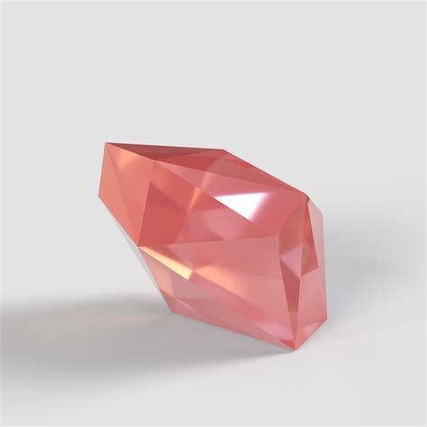 Premium Photo | A pink gemstone with a diamond on the top.