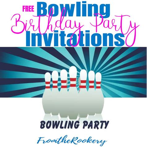 Bowling Birthday Party Invitations