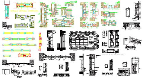 Librerías de Bloques AutoCAD detalles construcutivos carpintería metálica