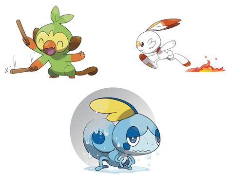 New Official Art Of The Starters Pokémon Sword And Shield Know Your