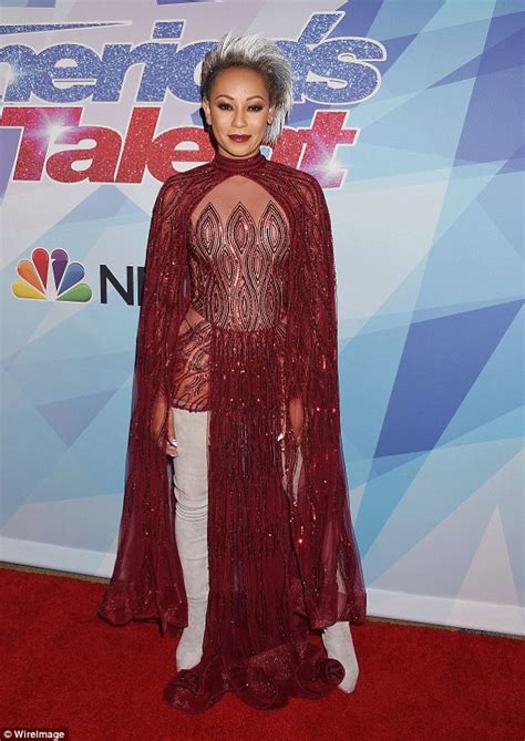 Naked Mel B Reclines On Bed During Pampering Session Daily Mail Online