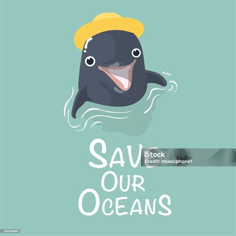 Save Our Oceans Vector Ecology Card Stock Illustration Download Image