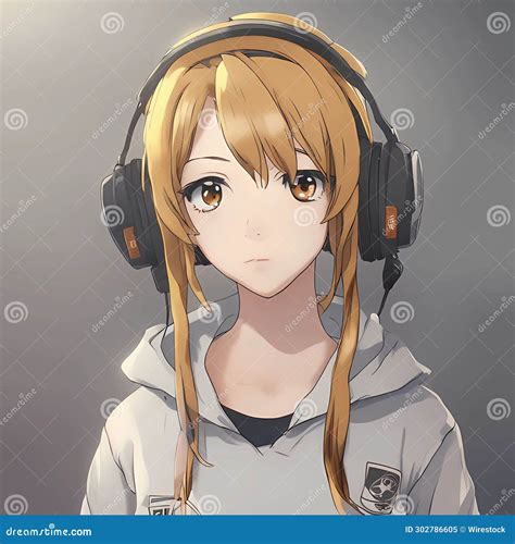 AI Generated Illustration of a Beautiful Young Female Anime Girl with ...