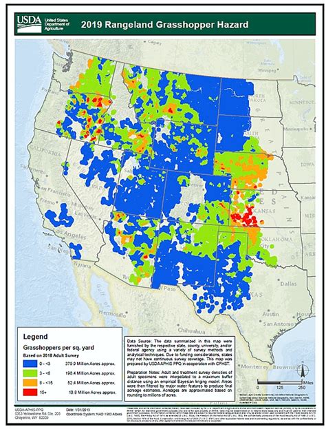 Outbreak Info Grasshopper Forecast 2019 Usda Ars