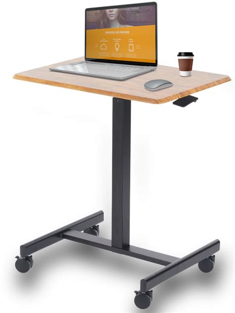 Mobile Laptop Standing Desk Overbed Table Adjustable