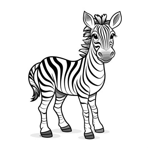 Cute Z Bre En Noir Et Blanc Livre De Coloriage Pour Enfants Girafe