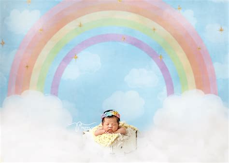 Pastel Rainbow Photography Backdrop Rainbow Birthday Backdrop – HSD ...