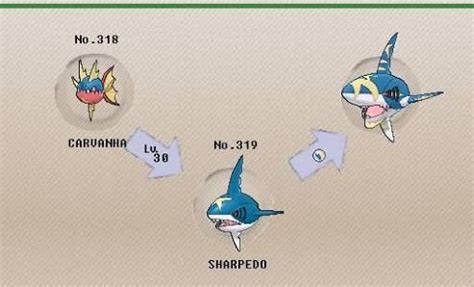 Carvanha Evolution Chart