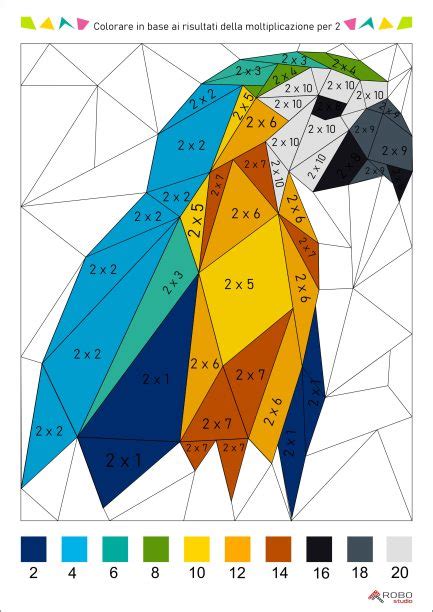 Tabellina Colorare In Base Ai Risultati Della Moltiplicazione Per 2