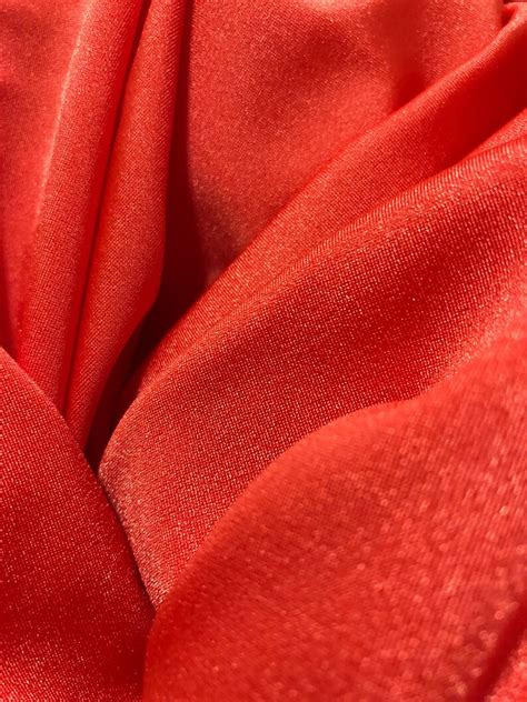 Shiny Finish Milliskin Nylon Spandex Fabric Paprika Way Etsy