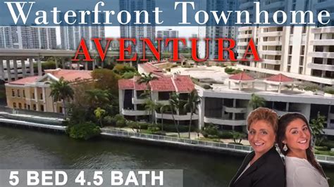 Aventura Waterfront Townhome For Sale 4K Sq Ft 5 BR 5 Bath