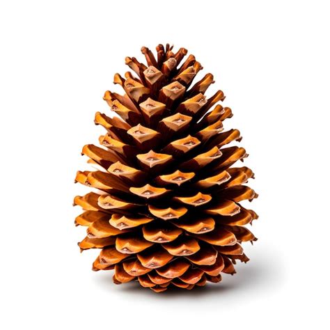 Premium Ai Image Brown Pinecone Isolated On White Background