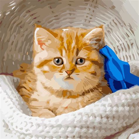 Painting of a cat in a basket | Disegni, Dipinti, Porte dipinte