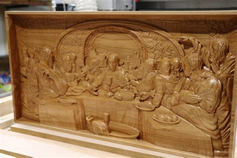 Last Supper 3D Relief Wood Carving TavenWood