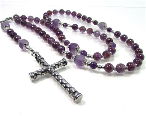 Amethyst Stretch Rosary Bracelet Etsy