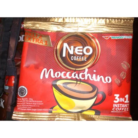 Jual Neo Coffee Kopi Neo Moccachino 3 In 1 Instant Coffee 20 Gram Isi