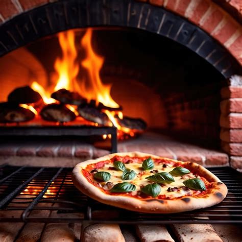 Premium Photo | Traditional artesenal Italian pizza made in wood fired oven