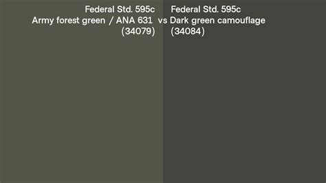 Federal Std 595c 34079 Army Forest Green ANA 631 Vs 34084 Dark