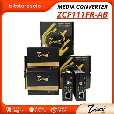 Jual Media Converter Fiber Optik Fo Htb Zimmlink Zcf Fr Ab Shopee