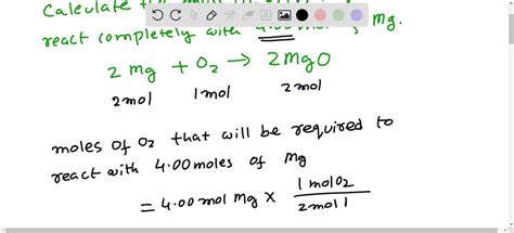 Solved The Chemical Equation Below Shows The Burning Of Magnesium Mg