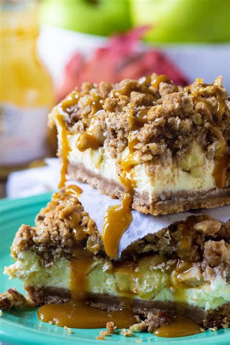 Caramel Apple Cheesecake Bars Spicy Southern Kitchen