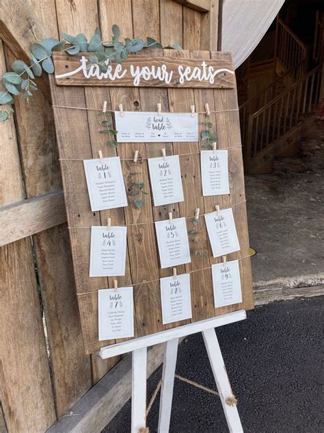 PERSONALISED Wedding Table Plan Rustic Wooden Table Plan Board Wedding