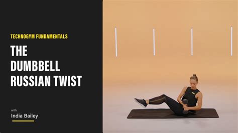 Technogym Fundamentals Dumbell Russian Twist Workout YouTube