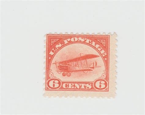 Unused 1918 Curtiss Jenny Airmail Us Postage Stamp C1 Etsy