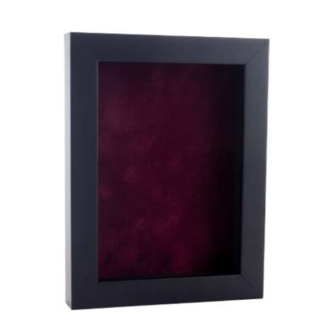 Classic Black Shadow Box Frame With Acrylic Front Dark Red Suede Backing 30 Sizes 6x8 6x8 Kroger