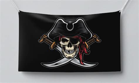 Flag Captain Pirate Custom Made Personalized Flag Individual Design High-quality Materials ...