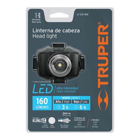 Linterna de cabeza 160 lúmenes 1 LED Linternas De Cabeza 15004