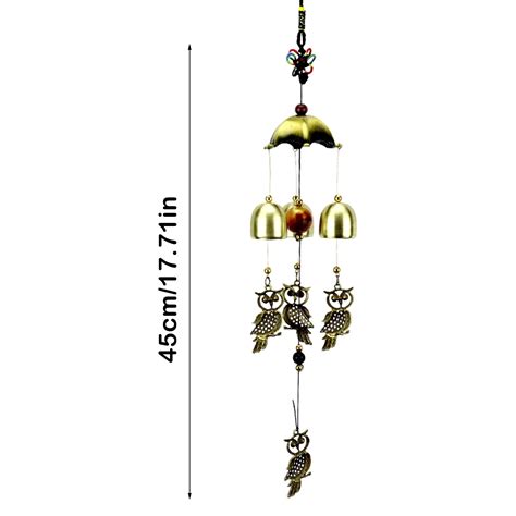 Nlsdqey Hangs Owl Wind Chimes Outdoor Indoor Decor Deep Tone Memorial Wind Chime Smooth Melodic