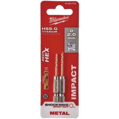 MILWAUKEE BITS SPIRALBOR HSS 2 0 MM Bor Til Metaller Bor Til