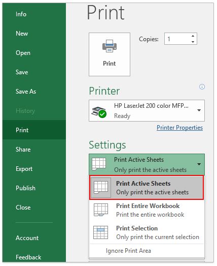 How To Print All Multiple Tabs At Once In Excel