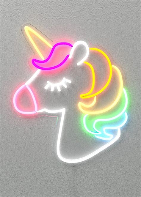 Led Neon Fantasy Unicorn In Purple 18 Colors By Custom 55 Off