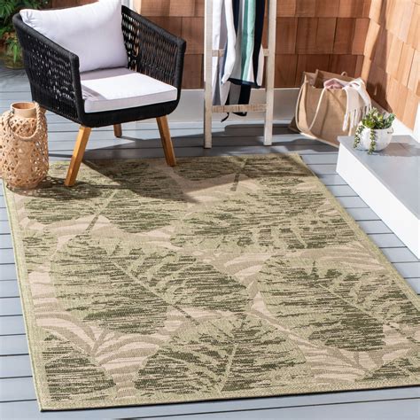 Safavieh Courtyard Seymor Distressed Palm Leaf Indoor/Outdoor Area Rug - Walmart.com