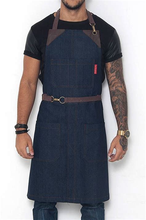 Denim Apron Leather Apron Jean Apron Restaurant Aprons Restaurant