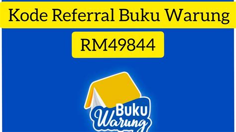 Kode Referral Buku Warung Dan Cara Memasukannya Bonus 10 Poin YouTube