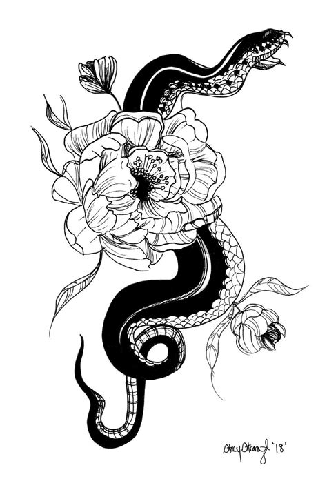 Floral Illustration Illustration Tattoo Drawing Ink Illustration