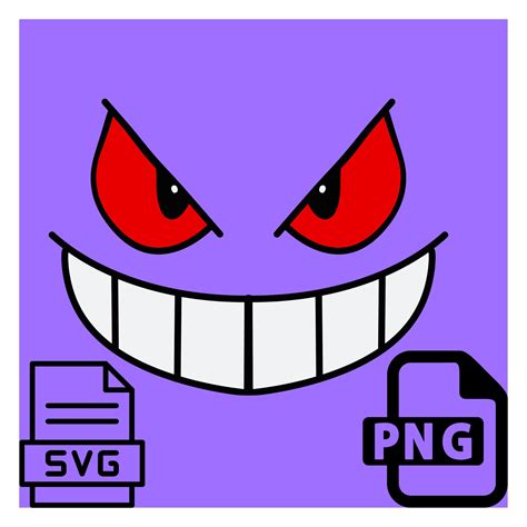 Gengar Pokemon SVG And PNG For Ornaments And Cricut Etsy