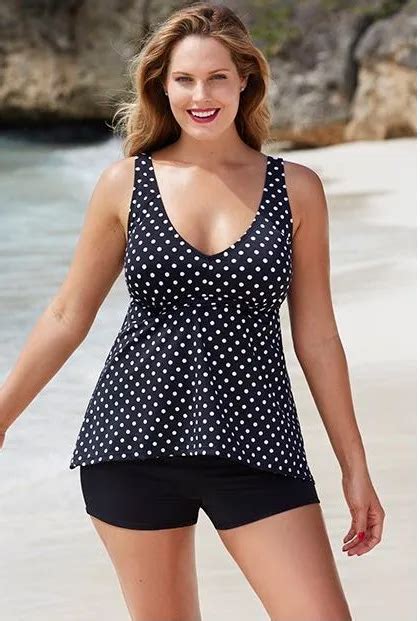 Plus Size M 4xl Dot Polka Bandeau Bikini Women Two Pieces Bathing Suit