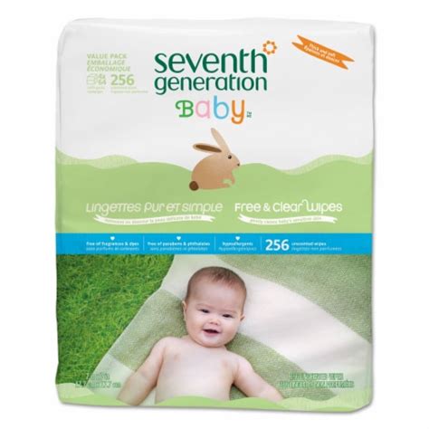 Seventh Generation® Thick And Soft Free And Clear Baby Wipes 256 Ct King