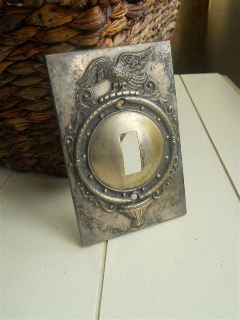 Vintage Tarnished Rustic Eagle Light Switch Cover Etsy Light Switch