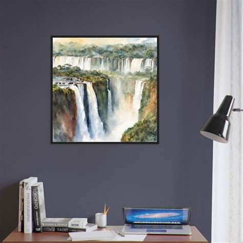 Iguazu Falls Art, Iguazu Falls Painting, Iguazu Falls Watercolor Art ...