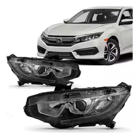 Par Farol Honda Civic 2017 2018 2019 2020 2021 Led Parcelamento