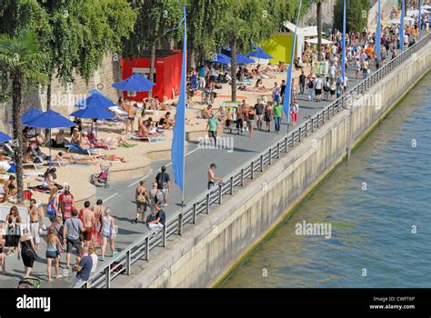 Paris France Paris Plage Paris Beach Beaches Set Up Each Summer By