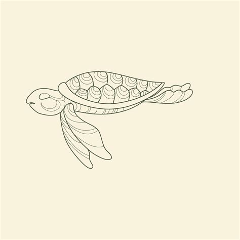 Turtle Line art Vector. Turtle Line art Graphic design for coloring ...