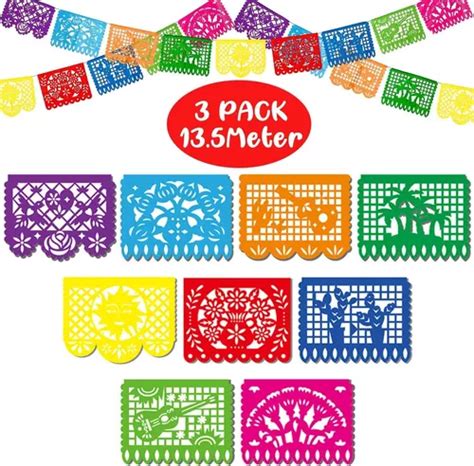 Pancartas De Fiesta Mexicana Papel Picado De Pl Stico En Venta En