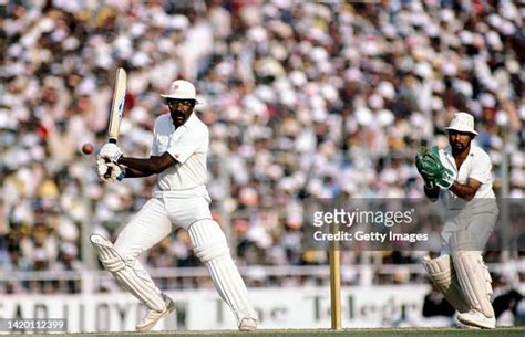 West Indies batsman Clive Lloyd in batting action during his first ...