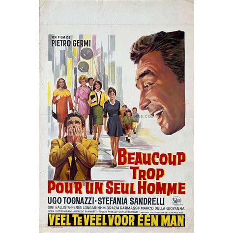 Affiche De Film Belge De BEAUCOUP TROP POUR UN SEUL HOMME 35x55 Cm